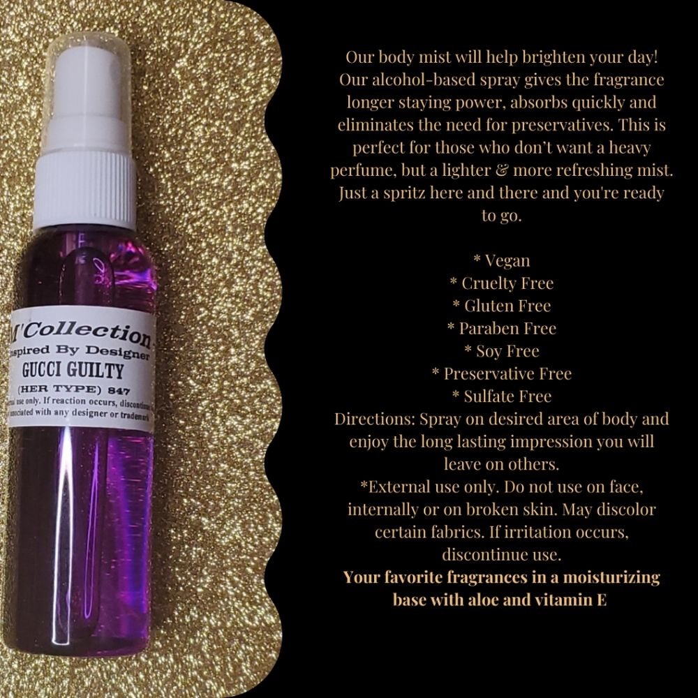 Inspired by Designer Fragrance Body Spray